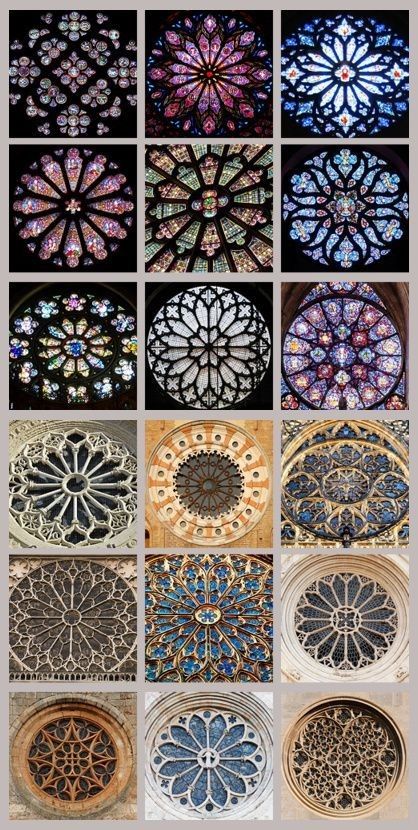 Windows Modern, Stained Glass Tattoo, Mandala Rose, L'art Du Vitrail, Gothic Windows, Tattoo Mandala, Motif Art Deco, Rose Window, Gothic Cathedrals