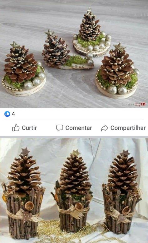 Pine Cone Christmas Decorations, Pinecone Crafts Christmas, Potpourri Christmas, Christmas Candle Decorations, Handmade Christmas Crafts, Pine Cone Decorations, Diy Christmas Decorations Easy, Stovetop Potpourri, Christmas Wood Crafts