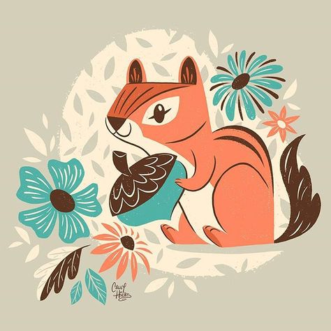 Caley Hicks Instagram thechicks914 Caley Hicks, Squirrel Illustration, Autumn Illustration, Woodland Friends, A Squirrel, Baby Pics, Book Style, Forest Friends, Woodland Creatures