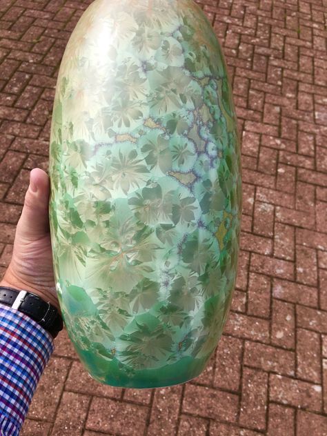 herriespottery.com tall crystal glazed vase Crystal Glaze Ceramics, Ceramic Glaze Recipes, Glaze Recipe, Glaze, Vase, Ceramics, Crystals, Home Decor, Art