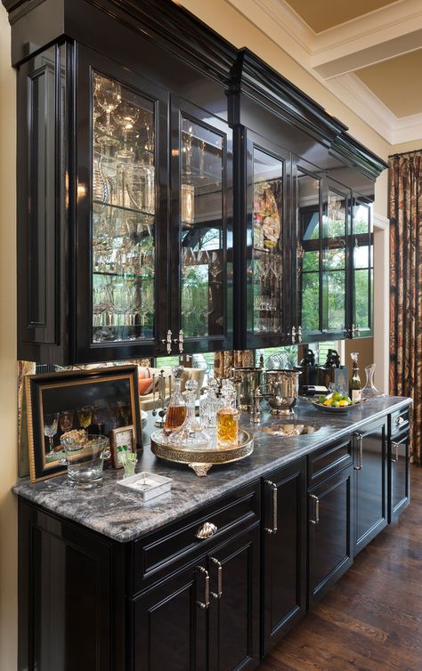 17 Elegant Asian Home Bar Designs Youll Wish To Have In Your Home Home Bar Rooms, Home Bar Design, Bar Designs, Asian Homes, Home Bar Designs, Home Bar Decor, Black Cabinets, Kitchen Redo, Counter Tops