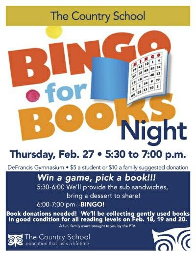 Bingo for books Bingo For Books, Bingo For Books Family Night, School Bingo Night Ideas, Library Fundraising Ideas, Friends Of The Library Fundraisers, Bingo Night Ideas, Library Fundraiser Ideas, Family Literacy Night Activities, Library Fundraiser