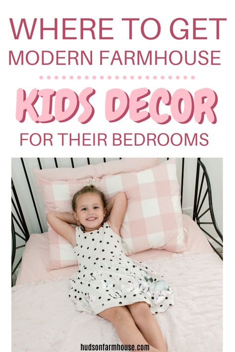 Corey from Hudson Farmhouse here with decorating your kid's room? Start with inspiration! I've shared my girls shared kids room with you. #kidsroom #kidsroomdesign #kidsroomstyle #homedecor #girlsroom . Farmhouse style and modern kids bedroom ideas and inspiration. Twin beds, canaopy and all of the pillows! Girls Farmhouse Bedroom Ideas, Kids Farmhouse Bedroom, Farmhouse Girls Bedroom, Toddler Twin Bed, Toddler Bed Ideas, Twin Girl Bedrooms, Shared Bedroom Ideas, Kids Rooms Shared, Farmhouse Decor On A Budget