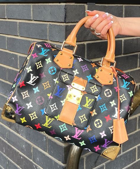 Purse Checklist, Lv Multicolor, Fancy Purses, Louis Vuitton Multicolor, Bag Outfit, Lv Bags, Speedy 30, Girly Accessories, Louis Vuitton Accessories