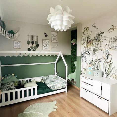 Save this pin for the ultimate guide to creating a prehistoric paradise in your child's bedroom! Transform their space with these unique dinosaur-themed decor ideas. #DinosaurBedroom #KidsRoomDecor #HomeDecorIdeas Dinosaur Bedroom, Dinosaur Room, Toddler Bedrooms, Boy's Room, Toddler Boys, The First, Bedroom