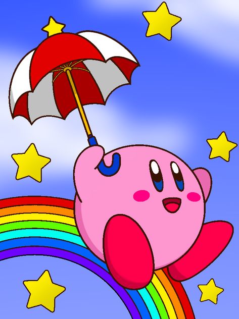 Parasol Kirby by https://www.deviantart.com/cuddlesnam on @DeviantArt Pokémon Pictures, Imagination Art, Kirby Art, Super Mario Art, Mario Art, Snow Scenes, Pokemon Pictures, Christmas Snow, Colouring Pages