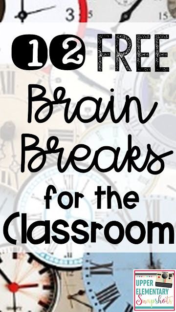 Brain breaks are so important for students of all ages! Find a description of 12 fun brain breaks and a link to a brain break freebie here! #brainbreaks #thirdgrade #fourthgrade #fifthgrade #secondgrade Classroom Brain Breaks, Brain Breaks Elementary, Games For Kids Classroom, Break Ideas, Substitute Teaching, Responsive Classroom, Fun Brain, 5th Grade Classroom, Brain Gym