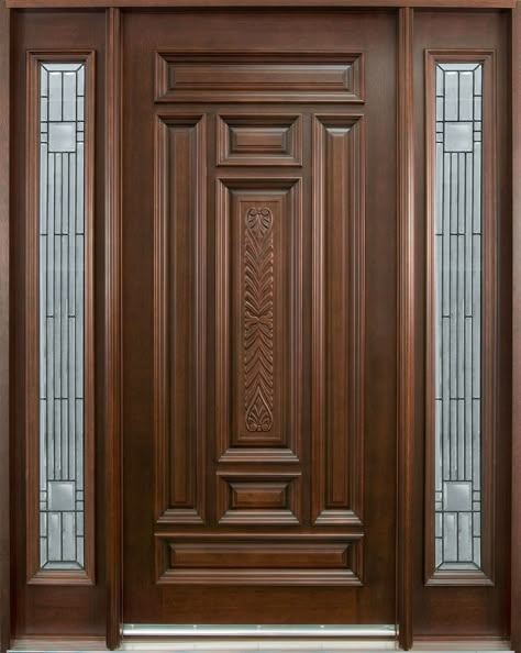 Main Door Design Photos, Tor Design, Wood Front Entry Doors, Exterior Entrance, Pintu Interior, Solid Wood Entry Doors, Entry Door Designs, House Main Door, House Main Door Design