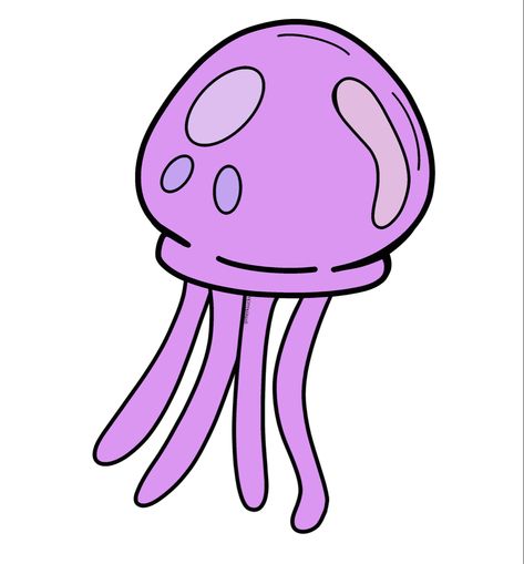 https://www.redbubble.com/shop/ap/143979427?asc=u Jellyfish From Spongebob, Kawaii Jellyfish, Purple Jellyfish, Purple Backgrounds, Spongebob Squarepants, Jellyfish, Top Artists, Science Poster, Stranger Things Fanart