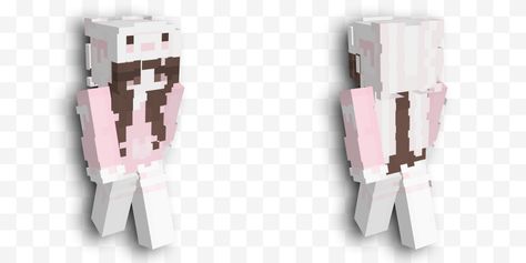 Bunny Minecraft Skin, Minecraft Aesthetic Skin, Minecraft Skins Bunny, Kawaii Minecraft Skins, Minecraft Kawaii, Uwu Girl, Minecraft Skins Kawaii, Chibi Bunny, Skin Mine