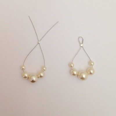 Beaded Diy Earrings, Homemade Jewelry Ideas How To Make, Diy Bead Earrings, Simple Beaded Earrings, Simple Bead Earrings, Earrings With Pearls, Beaded Earrings Diy, Earrings Beaded, Handmade Wire Jewelry