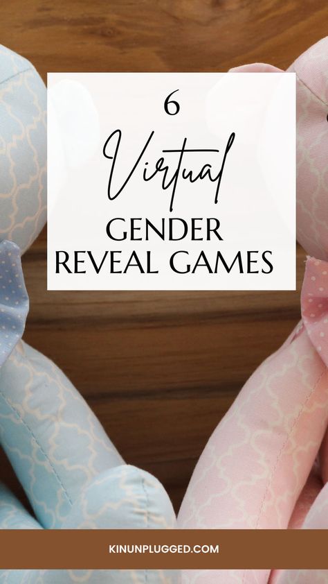 Virtual Gender Reveal Ideas, Gender Reveal Games For Guests, Gender Reveal Game Ideas, Gender Reveal Games Activities, Virtual Gender Reveal, Gender Reveal Activities, Simple Gender Reveal, Games To Make, Gender Reveal Party Games