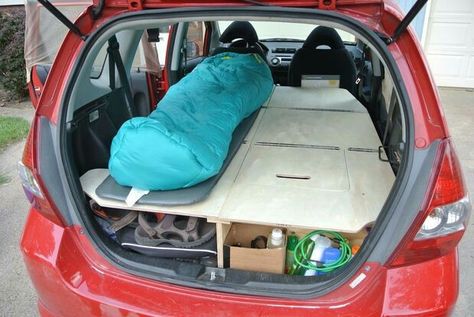 Honda Fit Camping, Car Conversion, Kangoo Camper, Suv Camper, Auto Camping, Minivan Camping, Suv Camping, Road Trip Car, Cross Country Road Trip