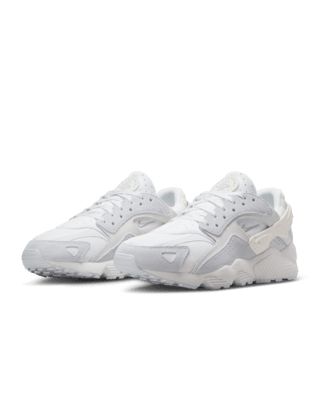 Nike Air Huarache Runner Men's Shoes Nike Air Huarache, Air Huarache, Swoosh Logo, Silver Style, Classic Silhouette, White White, Silver Fashion, Metallic Silver, Nike Air