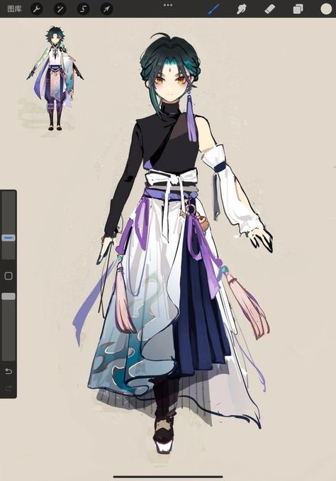 Xiao Outfit, Genshin Impact Xiao, Hd Anime, Fan Design, Dress Design Sketches, Fashion Design Drawings, Anime Wallpapers, 영감을 주는 캐릭터, Fantasy Clothing