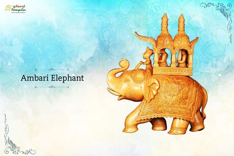 #Ambari #elephants have long since been used during the annual Vijayadashami procession of the Mysore royal family. This beautiful handicraft reproduces the grandeur of ambari elephants using high level of detail and intricacy in wood http://bit.ly/2qhpX3S Mysore, High Level, Royal Family, Elephant, Wood, Movie Posters, Art, Film Posters