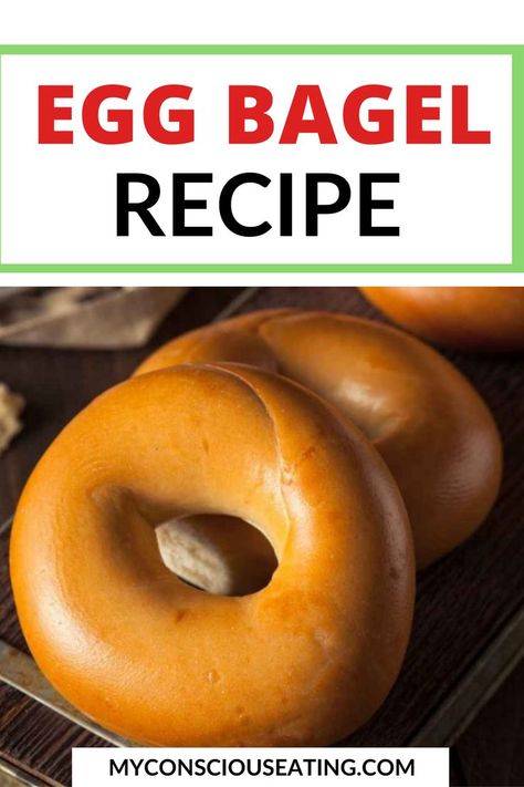 Egg bagels on plate Egg Bagel Recipe, Egg Bagels, Breakfast Bagel Recipe, Types Of Bagels, Bagel Recipe Easy, Egg Bagel, Bagel Bread, Breakfast Bagel, Homemade Bagels