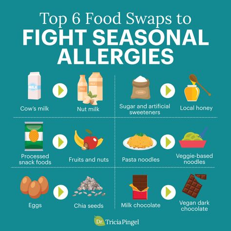 Top 6 Food Swaps to Fight Seasonal Allergies Seasonal Allergy Remedies, Herbs For Allergies, Natural Allergy Relief, Best Cough Remedy, Home Remedies For Allergies, Food Allergies Awareness, Natural Remedies For Allergies, Food Swaps, Home Remedies For Skin