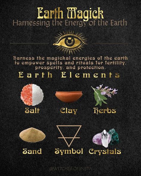 Witches of Insta 👁⬆️ Stories on Instagram: “Earth is a sensual element that will charge your prosperity charms, fertilize your creative spells and help your magick to grow.⁠ To…” Witchcraft Symbols, Witch Board, Witch Room, Easy Spells, Earth Element, Elemental Magic, Grimoire Book, Witch Diy, Magick Book