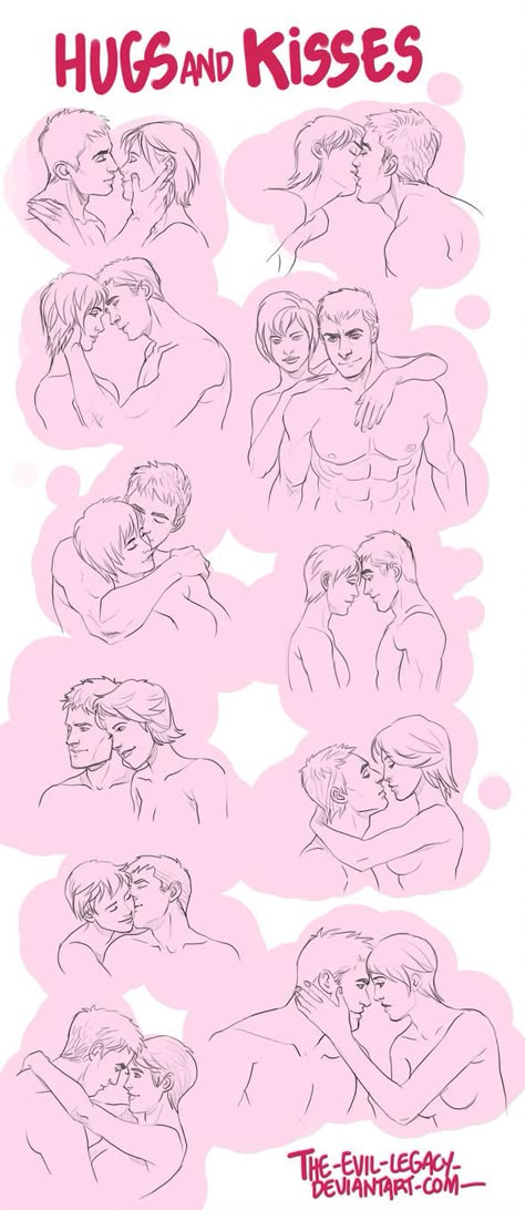 Kissing Poses, Draw Tutorial, Drawing Studies, Poses References, Wow Art, Figure Drawing Reference, Guided Drawing, Hugs And Kisses, Couple Poses