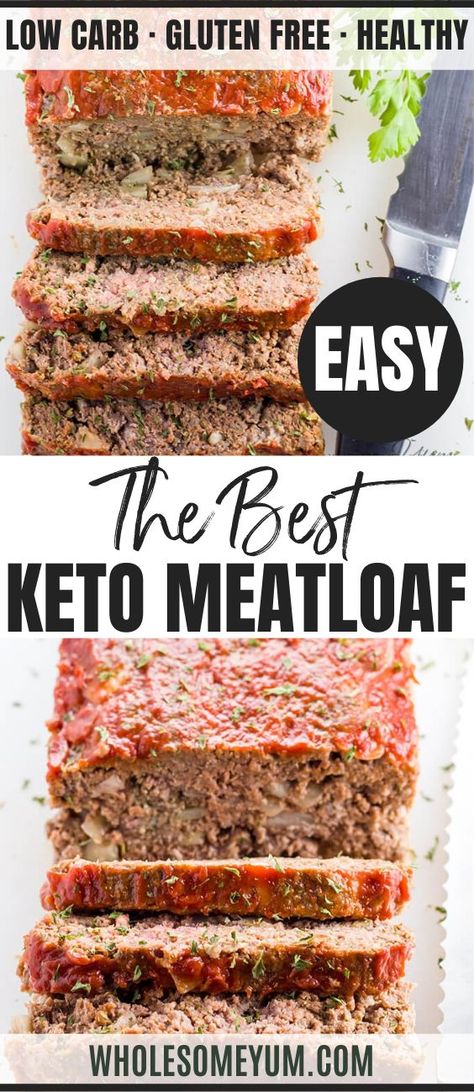 Bacon Wrapped Keto Turkey Meatloaf Recipe Meatloaf Recipe Video, Paleo Meatloaf, Keto Meatloaf, Meatloaf Recipes Healthy, Low Carb Meatloaf, Muffins Paleo, Healthy Meatloaf, Turkey Meatloaf Recipes, Vegan Steak