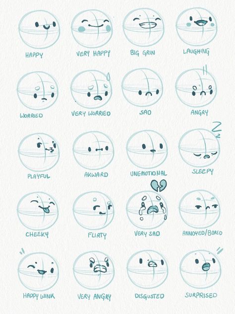 Cute Facial Expressions Drawing, How To Draw Different Expressions, Cute Face Expressions Drawing, Cartoon Characters Expressions, Drawn Facial Expressions, Cute Chibi Expressions, Chibi Emotions Facial Expressions, Kawaii Facial Expressions, Emotion Reference Facial Expressions Art