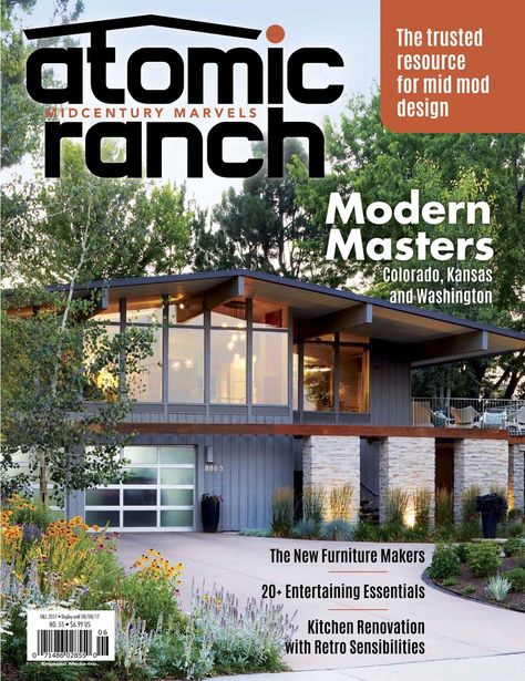 Atomic Ranch Fall 2017 Mid Century Modern House Exterior, Mid Century Remodel, Mid Century Modern Exterior, Mid Century Exterior, Atomic Ranch, Ranch Remodel, Mid Century Ranch, House Design Exterior, Exterior Renovation