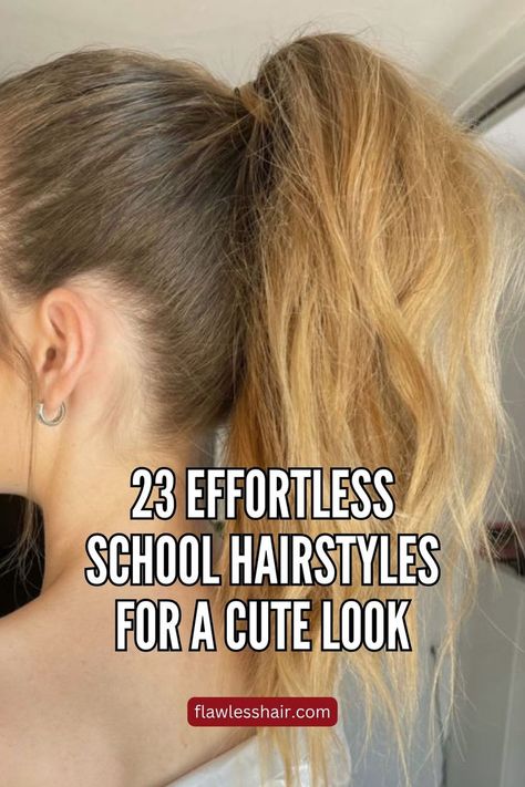 High Messy Ponytail Fun Hair Ideas, Messy Pony, Cutest Hairstyles, Effortless Look, Not In The Mood, Fun Hair, School Hairstyles, Hair Down, Hairstyles For School