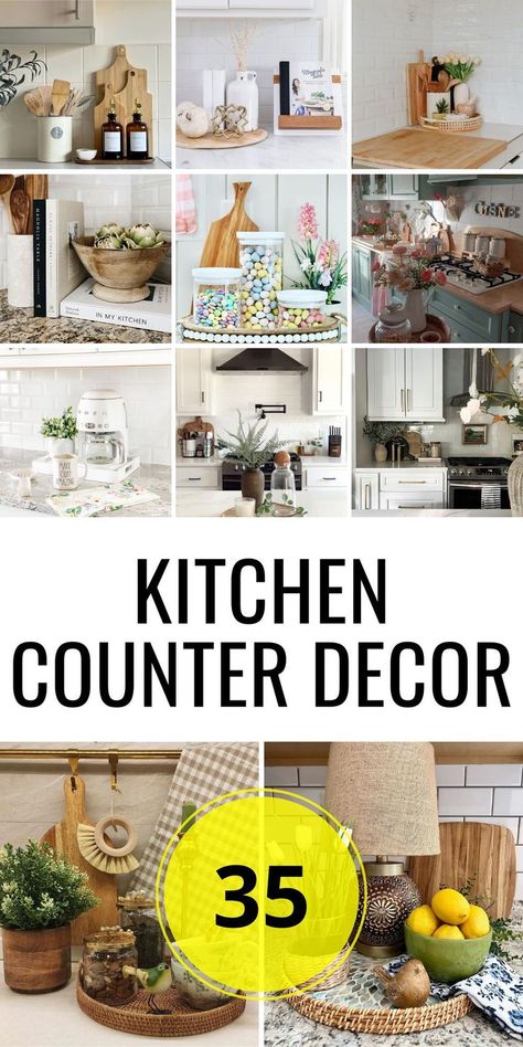 Styling Kitchen Countertops Corner, Corner Countertop Ideas, Corner Countertop Decor, Kitchen Counter Top Decor Ideas, Kitchen Countertops Decor Ideas, Styling Kitchen Countertops, Kitchen Counter Styling Ideas, Kitchen Corner Ideas, Minimalist Kitchen Counters