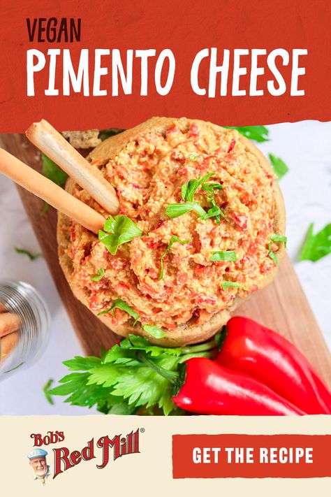 Vegan Pimento Cheese Recipe, Vegan Spread, Pimento Cheese Recipes, Crowd Pleasing Appetizers, Pimento Cheese, Dairy Free Cheese, Food Quality, Vegan Life, Vegan Condiments