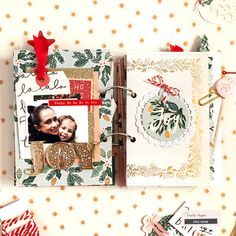 WM_Enza_DecemberMini_5 December Daily Ideas Inspiration, Christmas Mini Albums, Christmas Scrapbook Pages, Christmas Scrapbook Layouts, Christmas Scrapbooking, Christmas Arts And Crafts, Christmas Journal, Christmas Paper Crafts, Christmas Albums