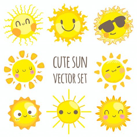 Cute sun set Premium Vector | Free Vector #Freepik #vector #freepattern #freelove #freeicon #freestar Sun Drawing, Cartoon Sun, Sun Illustration, Cute Sun, Retro Logos, Sun Art, Sun Set, Fashion Wall Art, Vintage Typography