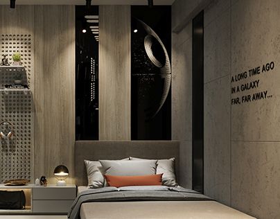 Star Wars Themed Apartment, Star Wars Guest Bedroom, Star Wars Adult Bedroom, Star Wars Bedroom Ideas For Adults, Star Wars Interior, Star Wars Bedroom, Airbnb Ideas, Theme Bedroom, Star Wars Room