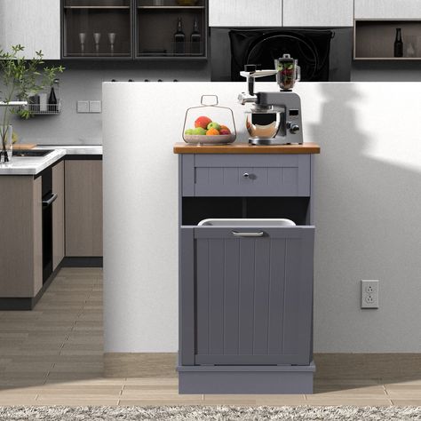 Beadboard Kitchen Island, Tilt Out Trash Cabinet, Beadboard Kitchen, Trash Cabinet, Bin Cabinet, Laundry Cabinet, Trash Can Cabinet, Kitchen Safety, Laundry Cabinets