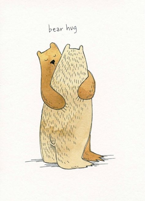 - Hug Illustration, Illustration Styles, Hen Chicken, Bear Illustration, Watercolor Ideas, Art Idea, Bear Hug, Bear Art, Bear Stuffed Animal