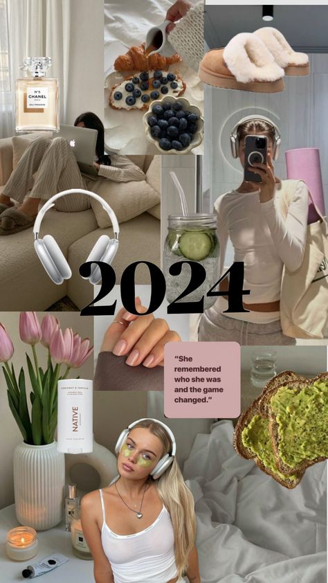 2024 CLEAN GIRL ✈️ (we are all living our best lives and being queens in 2024) Aesthetic Collages, Studera Motivation, Sport Nutrition, New Habits, Dream Vision Board, Vision Board Inspiration, Motivation Board, Healthy Lifestyle Motivation, Thank Me Later