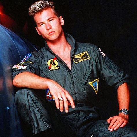 Top Gun, Iceman Val Kilmer wearing Rolex GMT master Thunder Outfit, Kelly Mcgillis, Ice Man, Val Kilmer, Fire Heart, Tom Cruise, Serie Tv, Actors & Actresses, Air Force