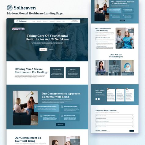 Solheaven : Mental Healthcare Service by Raddito Healthcare Website Design, Therapy Website Design, Medical Brand, Healthcare Website, Mental Healthcare, Mental Therapy, Healthcare Branding, Pay Per Click, Cognitive Therapy