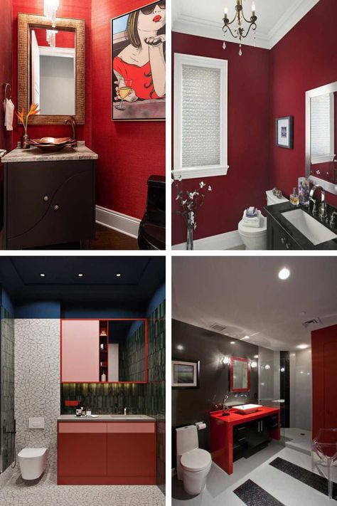 gray bathroom tips | bathroom decors | bathroom goals | gray bathrooms | bathrooms decor | red bathroom decors | white bathroom design | Black White Grey Bathroom, Red Bathroom Ideas, Gray Bathrooms, Grey Bathroom Interior, Bathrooms Decor, Red Bathroom Decor, Green Bathroom Furniture, Gray And White Bathroom, Black Bathroom Decor