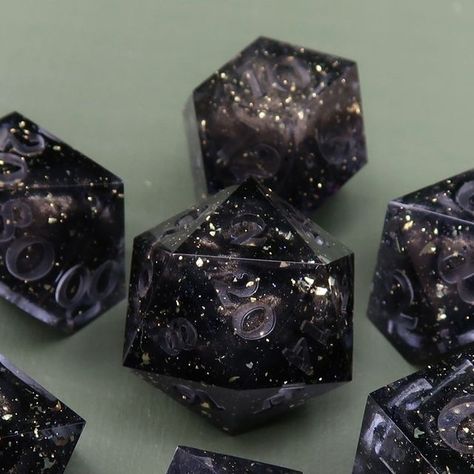 Dnd Dice Set Resin, D&d Dice, Dnd Aesthetic, Tiefling Paladin, Cool Dnd Dice, Dice Making, Pretty Dice, 20 Sided Dice, Dice Goblin