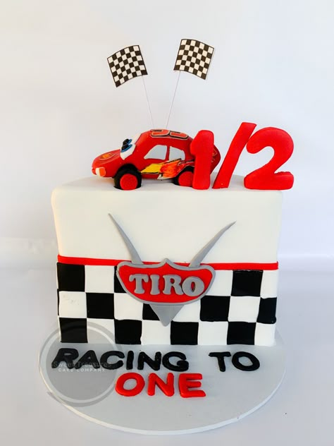 Tito racing to One 🏎 #birthday#jozi #cake #celebrationcakes #party #sweettreasurescakeco #celebrations #johannesburg #tiro #tiroracingtoone #halfwaytoone #halfbirthday #6monthsold 6 Months Birthday Party Ideas, Race Car Half Birthday, Halfway To One Party Ideas, 6 Month Infant Photoshoot Ideas, 6 Month Birthday Party Ideas, 6 Months Party Half Birthday, Halfway To One Birthday Ideas, Racing To One Half Birthday, Half Way To One Boy Ideas