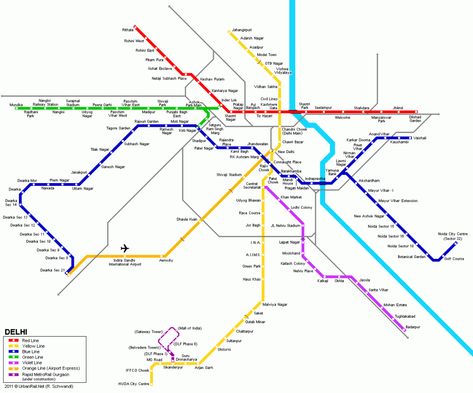 Delhi Metro Map, Delhi Map, Delhi Metro, Competitive Exam, Metro Rail, Metro Map, Fractal Geometry, Government Job, Subway Map