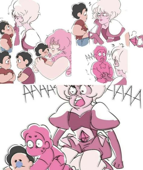 Diamonds Steven Universe Fanart, Steven And Pink Steven, Steven And Pink Diamond, Pink Diamond And Steven, Pink Diamond Fanart, Pink Steven, Steven Universe Pictures, Steven Universe Ships, Diamond Authority