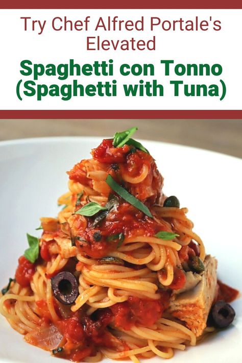 Spaghetti Tuna Recipes, Tuna Spaghetti Recipe, Tuna Spaghetti, Italian Tuna, Leftover Spaghetti, Creamy Spaghetti, Canned Tuna Recipes, Grilled Tuna, Easy Spaghetti