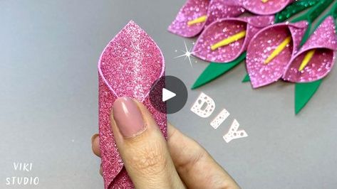 Sheet Flowers, Easy Flowers, Paper 3d, Lilly Flower, Studio Diy, Diy Craft Tutorials, Foam Sheets, Foam Flowers, 3d Flowers