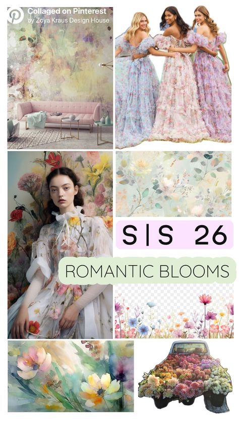 Pastel Colors Fashion, Cottage Watercolor, Moodboard Art, Pastel Cottagecore, Vintage Moodboard, Flowers Pastel, Art Romantic, Fashion Trend Forecast, Cottagecore Cottage