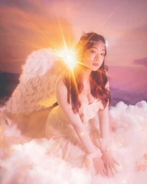 Cloud Nine Photoshoot, Cherub Photoshoot, Angel Photoshoot Ideas, Astrology Photoshoot, Cloud Photoshoot Ideas, Angelic Photoshoot, Heaven Photoshoot, Angel Wings Photoshoot, Cupid Photoshoot