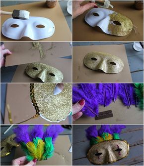 homemade diy mardi gras decorations | DIY Mardi Gras Mask #diy #mardigras #halloween Mardi Gras Mask Diy, Carnival Decorations Diy, Diy Carnival Decorations, Diy Mardi Gras Decorations, Diy Karneval, Red Masquerade, Mardi Gras Diy, Masquerade Mask Diy, Mardi Gras Party Decorations