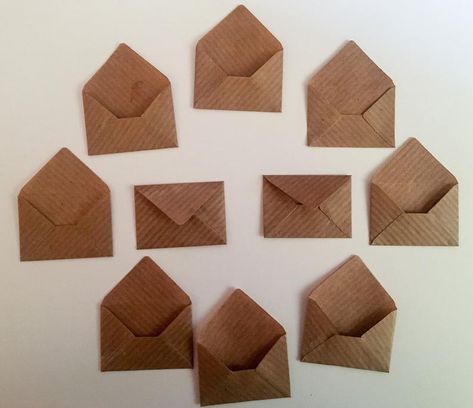 Tiny Envelopes, Small Envelopes, Mini Envelopes, Brown Envelope, Brown Envelopes, Brown Paper, Stationery Cards, Etsy Australia, Envelope