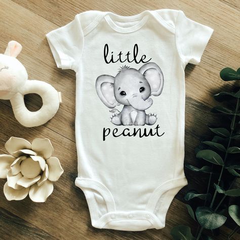 Gender Neutral Elephant Nursery, Newborn Baby Onesie Ideas, Neutral Elephant Nursery, Customized Onesies, Cricut Onsies, Gender Neutral Onesies, Neutral Baby Onesies, Baby Clothes Gender Neutral, Wolf Nursery